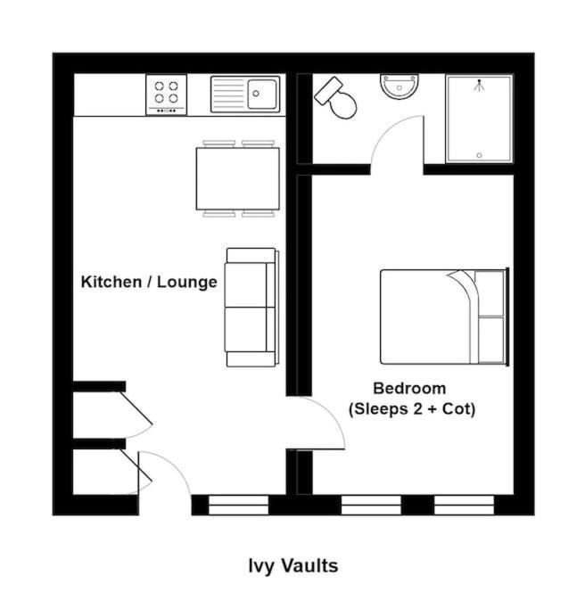 Unique 1 Bedroom Apartment-Bath Eksteriør billede